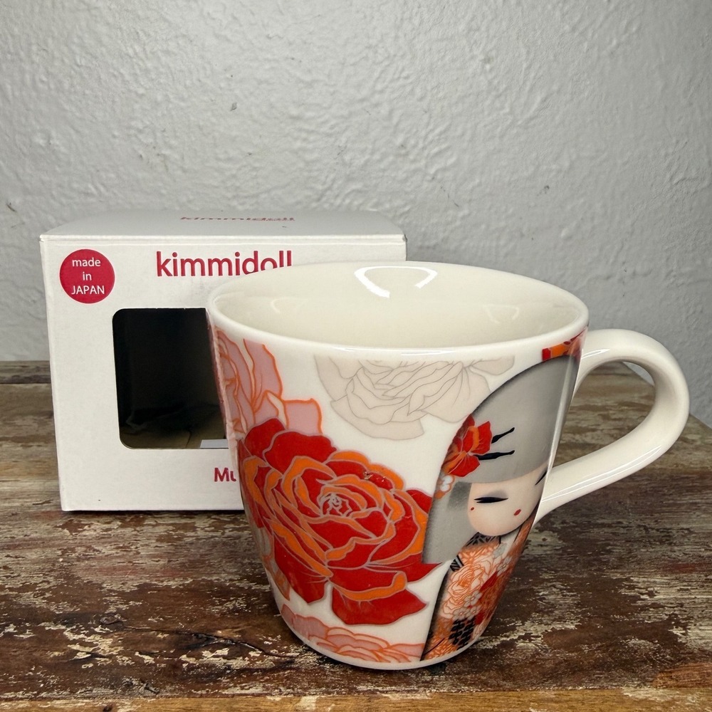 Kimmidoll Collection Yumiko Mug Compassion Japan Kokeshi Doll Ceramic NEW
